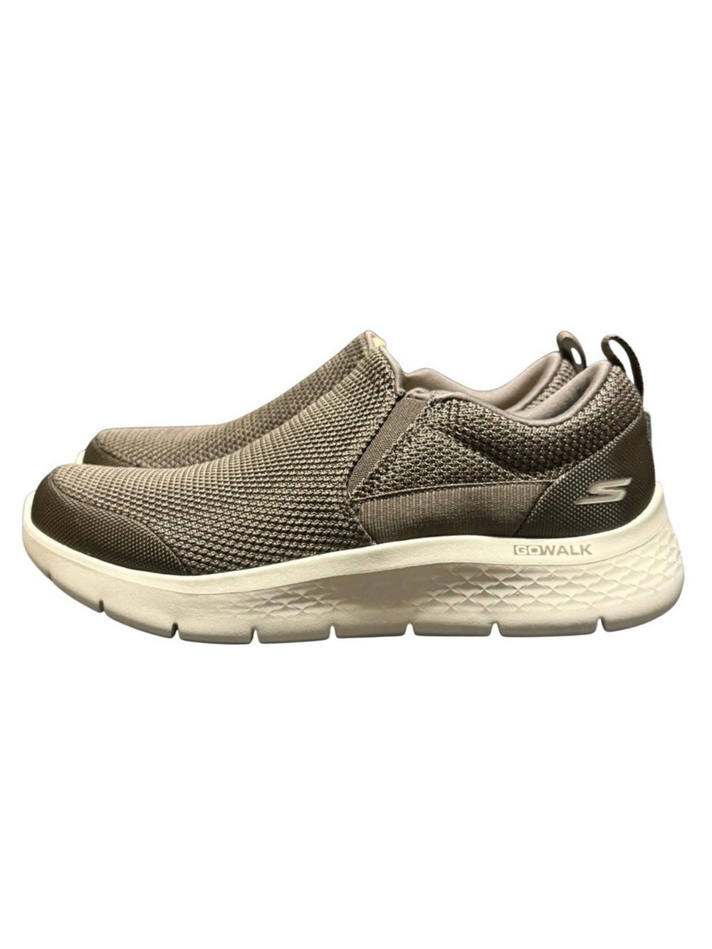 Skechers Slip‑On Comfort Sneakers Travel Sketchers Shoes Khaki Mens 7.5 Womens 9